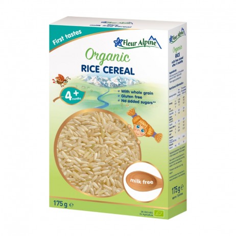 Cereal infantil de arroz Orgánico 4m+ - 0