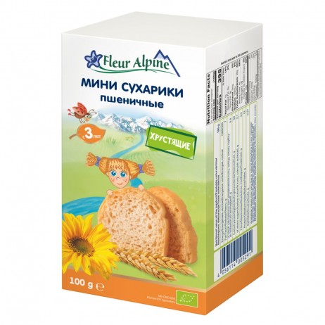 Mini biscotes de trigo Orgánico 3a+ - 0