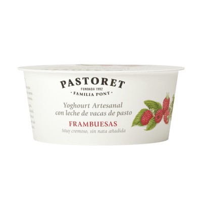 Yogur artesanal con frambuesa Pastoret 125g