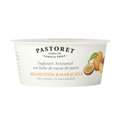 Yogur artesanal con melocotón y maracuyá ECO Pastoret 125g