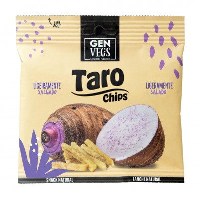 Chips taro con sal del Himalaya Orgánico Genuine Coconut 45g