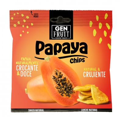 Chips papaya Orgánica Genuine Coconut 40g