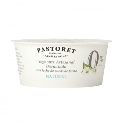 Yogur artesanal natural desnatado 0% Pastoret 125g