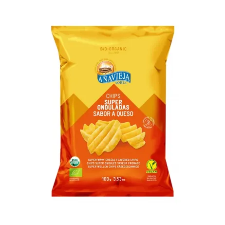 Patatas fritas onduladas queso ECO Añavieja 100g - 0