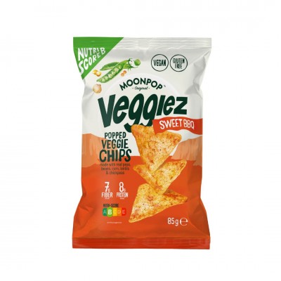Chips veganas sweet BBQ Veggiez Moonpop 85g