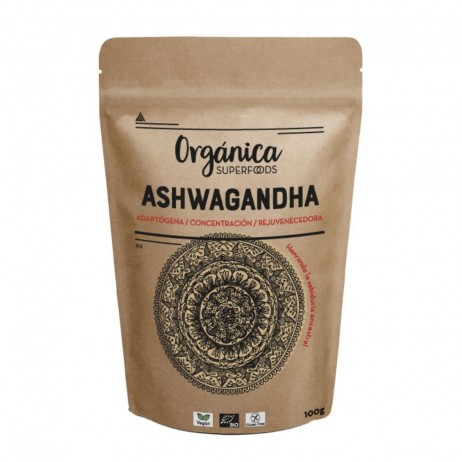 Ashwagandha en polvo ECO Orgánica Superfoods 100g - 0