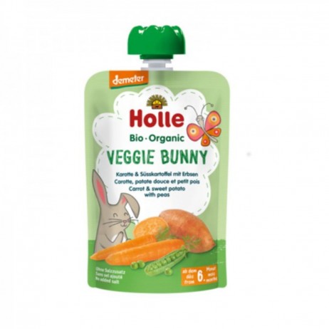 Puré de zanahoria, boniato y guisantes ECO Holle 100g - 0