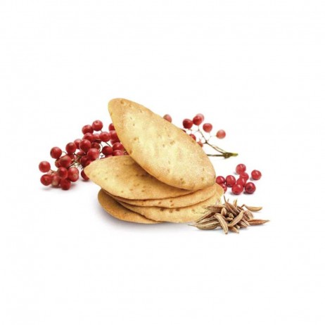 Crackers veganas artesanas de pimienta roja, comino y aceite extra virgen de oliva Lady Joseph 100g - 1