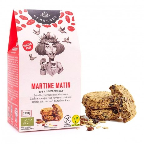 Galletas de aguacate y pasas veganas y sin gluten Martine Matin ECO 150g - 0