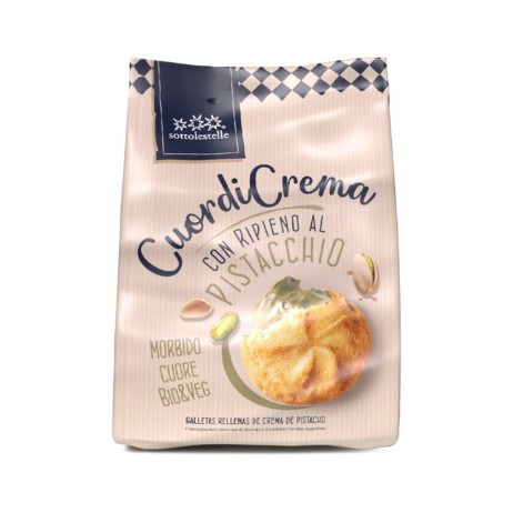Galleta rellena de crema de pistacho ECO Sottolestelle 200g - 0