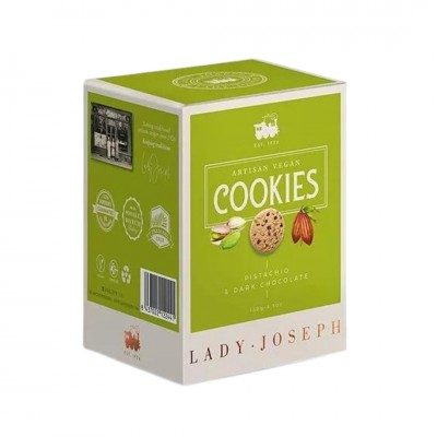 Galletas artesanas con pistacho y chocolate negro Lady Joseph 130g