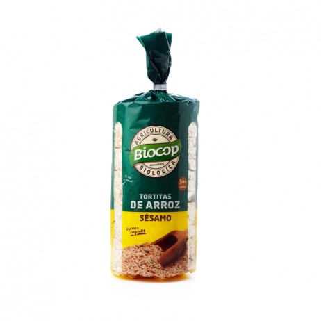 Tortitas de arroz con sésamo Biocop 200g - 0