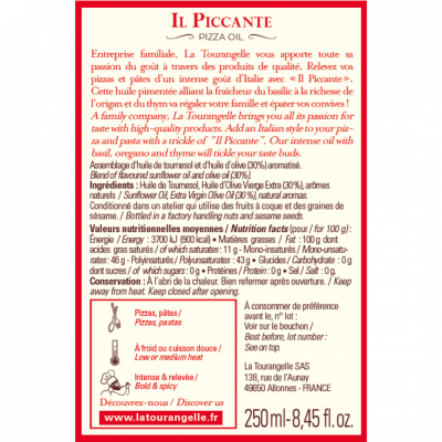 Aceite "Il Piccante" La Tourangelle 250ml