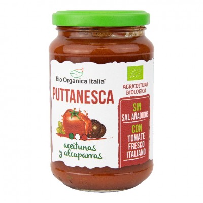 Salsa de tomate puttanesca Bio Organica Italia 350g