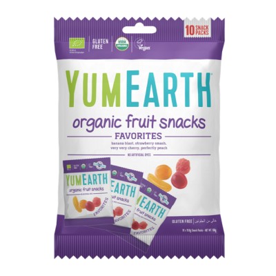 Gominolas orgánicas sabor a frutas YumEarth (pack de 10 bolsitas)