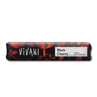 Barrita de chocolate negro con cereza ácida BIO Vivani 35g