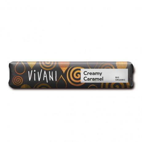Barrita de chocolate con leche rellena de cremoso caramelo ECO Vivani 40g - 0