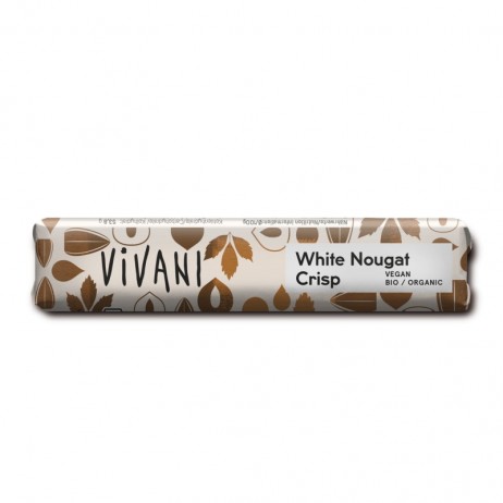 Barrita de chocolate blanco con praliné y crocante de avellana ECO Vivani 35g - 0